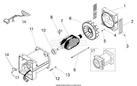 Part Location Diagram of 102770GS Briggs and Stratton Clamp p cable/hose 3/8 / 10mm